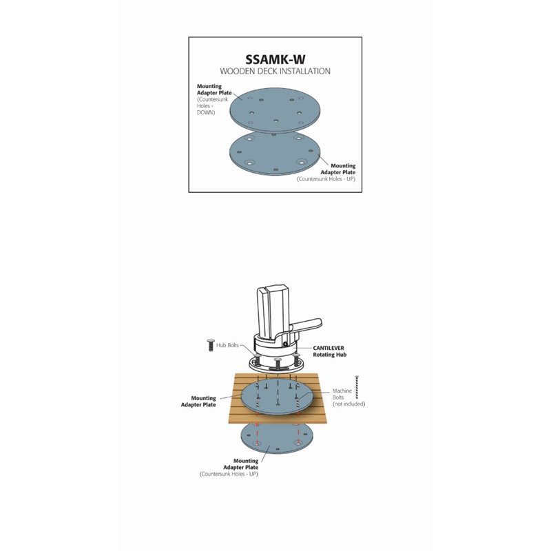 Afuera Living Modern Style Steel Wood Mount Kit in Bronze Finish