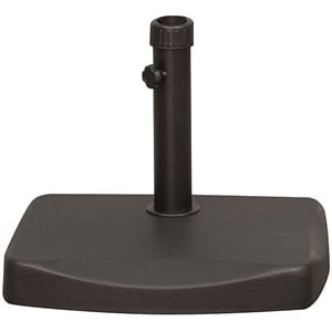 Afuera Living 50 lb Polycrete Half Umbrella Base in Black Finish