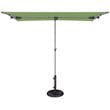 Afuera Living Aluminum Rectangle Balcony Umbrella in Platinum/Lime
