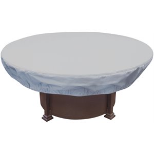 Afuera Living Polyester Protective Cover for Fire Pit or Ottoman in Gray