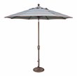 Afuera Living Octagon Push Button Tilt Umbrella in Gateway Mist