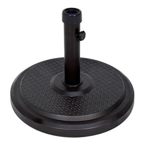 Afuera Living 50 lb Modern Polycrete Umbrella Base in Black Finish