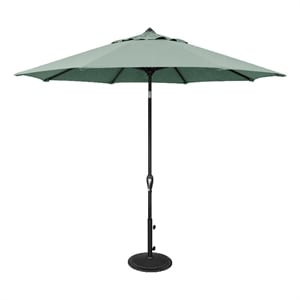 Afuera Living 9' Octagonal Auto Tilt Patio Umbrella in Black/Spa