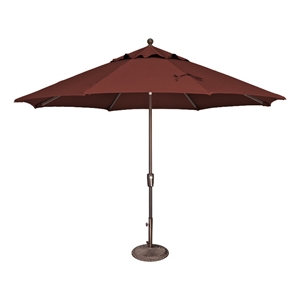 Afuera Living 11' Octagon Push Button Tilt Umbrella in Bronze/Henna