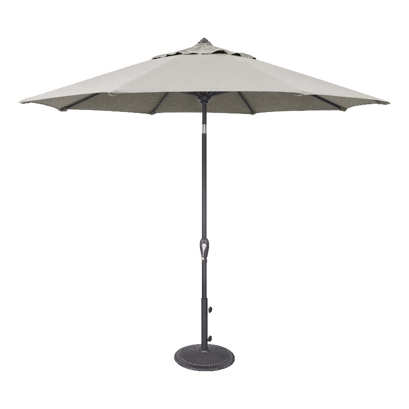 Afuera Living 9' Octagonal Auto Tilt Patio Umbrella in Anthracite/Silver