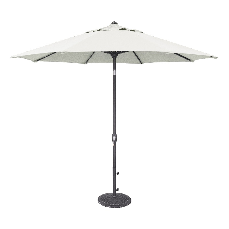 Afuera Living 9' Octagonal Auto Tilt Patio Umbrella in Anthracite/Natural