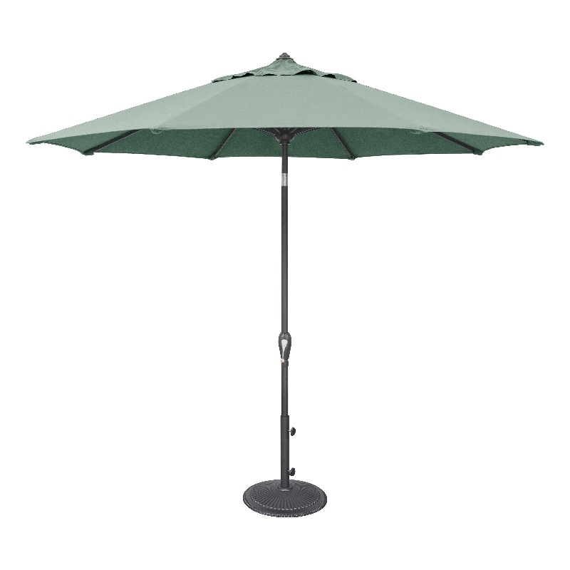Afuera Living 9' Octagonal Auto Tilt Patio Umbrella in Anthracite/Spa