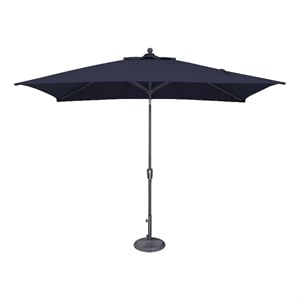 Afuera Living 6.6' x 10' Rectangle Umbrella in Anthracite/Navy