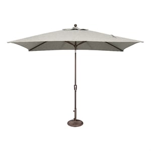 Afuera Living 6.6' x 10' Rectangle Market Umbrella in Bronze/Silver
