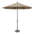 Afuera Living 9' Push Button Tilt Umbrella in Anthracite/Beige