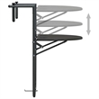 Afuera Living Steel Foldable Balcony Table with Woven Design in Brown