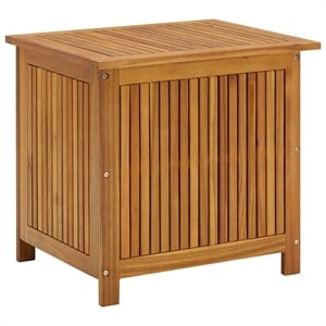 Afuera Living Acacia Wood Storage Box with Rustic Oiled Finish