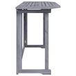 Afuera Living Folding Balcony Table in Solid Gray Acacia Wood