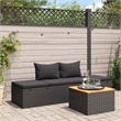 Afuera Living Adjustable Poly Rattan Sun Lounger in Black with Cushions