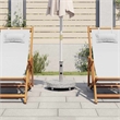 Afuera Living Medium Parasol Base in Gray Granite with Wheels