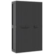 Afuera Living Polypropylene Outdoor Storage Cabinet in Black Matte