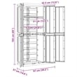 Afuera Living Polypropylene Outdoor Storage Cabinet in Black Matte