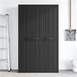 Afuera Living Polypropylene Outdoor Storage Cabinet in Black Matte