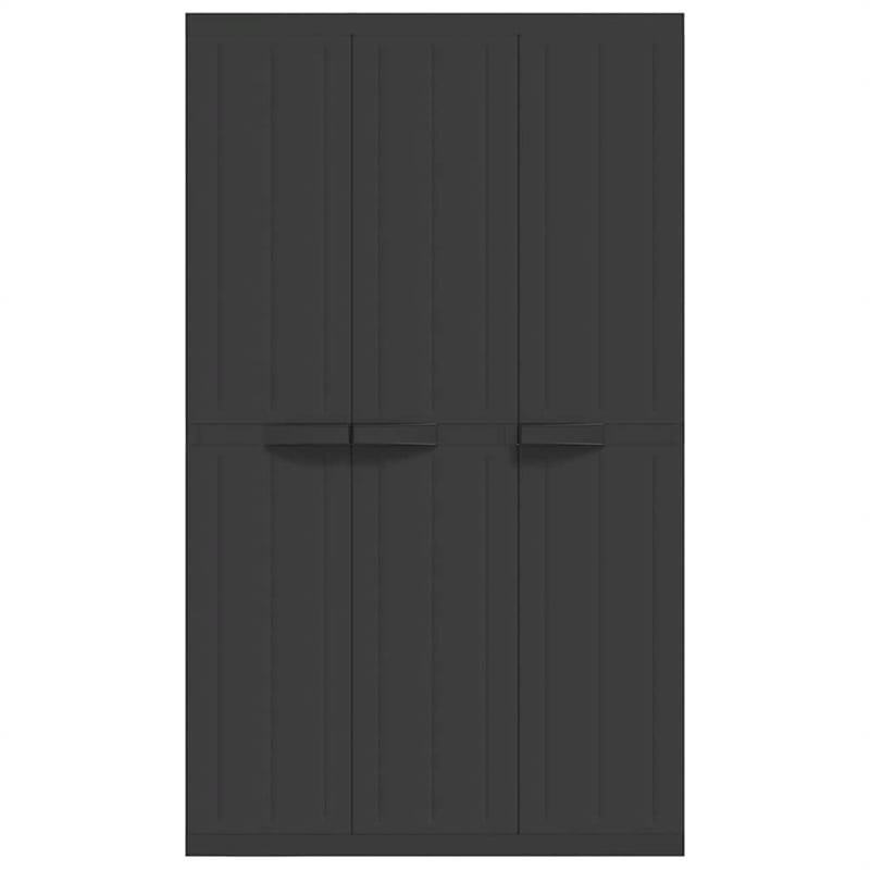 Afuera Living Polypropylene Outdoor Storage Cabinet in Black Matte