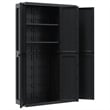 Afuera Living Polypropylene Outdoor Storage Cabinet in Black Matte