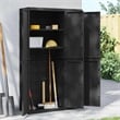 Afuera Living Polypropylene Outdoor Storage Cabinet in Black Matte