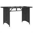 Afuera Living Tempered Glass Garden Dining Table in Black
