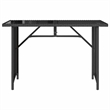 Afuera Living Tempered Glass Garden Dining Table in Black