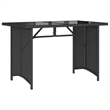 Afuera Living Tempered Glass Garden Dining Table in Black