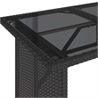 Afuera Living Tempered Glass Garden Dining Table in Black