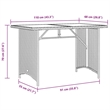 Afuera Living Tempered Glass Garden Dining Table in Black