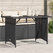 Afuera Living Tempered Glass Garden Dining Table in Black