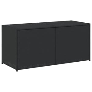 Afuera Living PE Rattan Garden Storage Box in Black with 283L Capacity