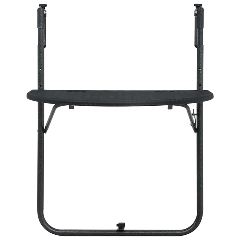 Afuera Living Adjustable Hanging Balcony Table in Matte Black Finish