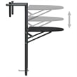 Afuera Living Adjustable Hanging Balcony Table in Matte Black Finish