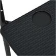 Afuera Living Adjustable Hanging Balcony Table in Matte Black Finish
