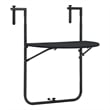 Afuera Living Adjustable Hanging Balcony Table in Matte Black Finish