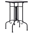 Afuera Living Small Mosaic Side Table with Ceramic Top in Black White