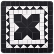 Afuera Living Small Mosaic Side Table with Ceramic Top in Black White