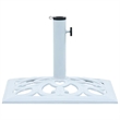 Afuera Living Cast Iron Umbrella Base with Floral Inlays in White