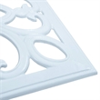 Afuera Living Cast Iron Umbrella Base with Floral Inlays in White