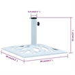 Afuera Living Cast Iron Umbrella Base with Floral Inlays in White
