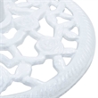 Afuera Living Cast Iron Floral Umbrella Base in White