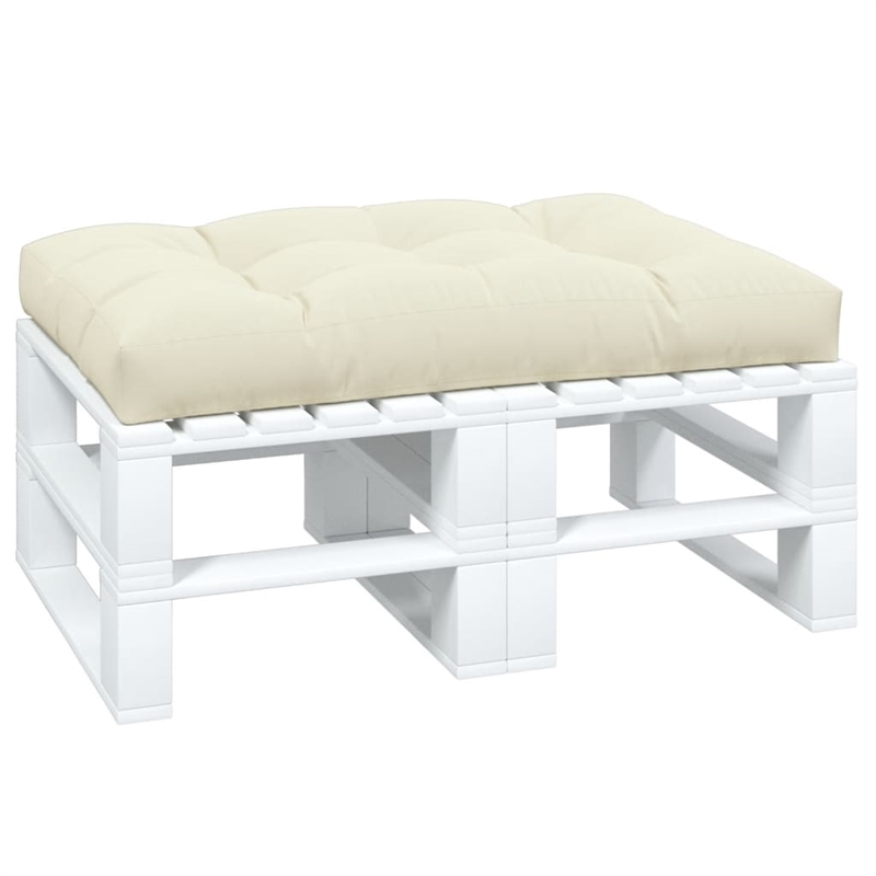 Afuera Living Rectangular Pallet Cushion in Cream Fabric for Indoor/Outdoor Use