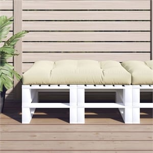 Afuera Living Rectangular Pallet Cushion in Cream Fabric for Indoor/Outdoor Use