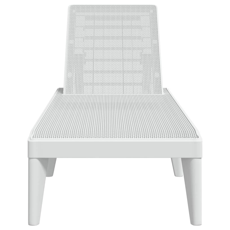 Afuera Living Height-Adjustable Polypropylene Sun Lounger in White