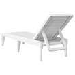 Afuera Living Height-Adjustable Polypropylene Sun Lounger in White