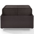 Afuera Living Coastal Outdoor Float Caddy in Brown with Wicker Design