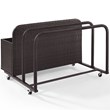 Afuera Living Coastal Outdoor Float Caddy in Brown with Wicker Design