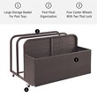 Afuera Living Coastal Outdoor Float Caddy in Brown with Wicker Design