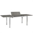 Afuera Living Aluminum Outdoor Patio Dining Table in Silver/Gray